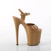 Pleaser - FLAMINGO809 Sandale à bride à la cheville, Pole dance chaussures - Beige Product image